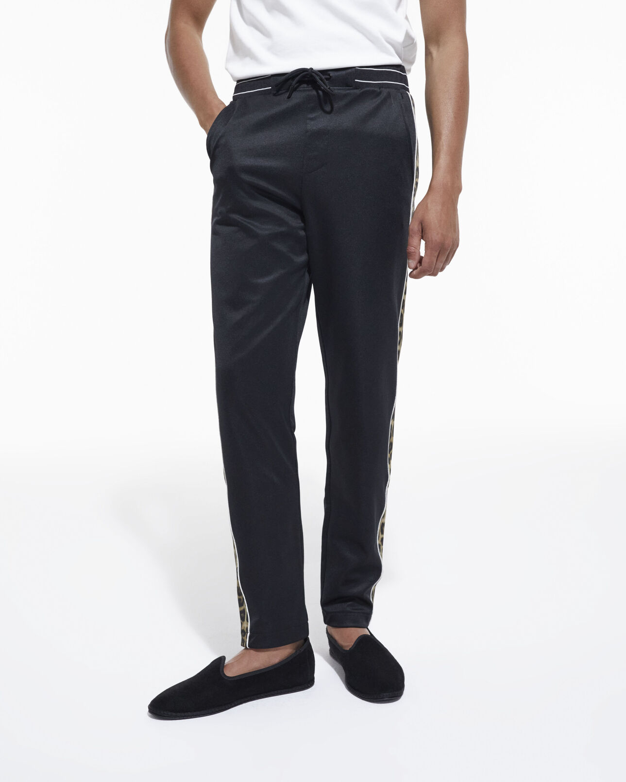 The Kooples HOMME BLACK / LEOPARD jogging léopard
