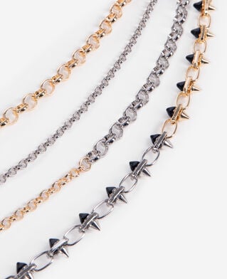 The Kooples WOMEN SILVER / GOLD 4-row gold and silver necklace