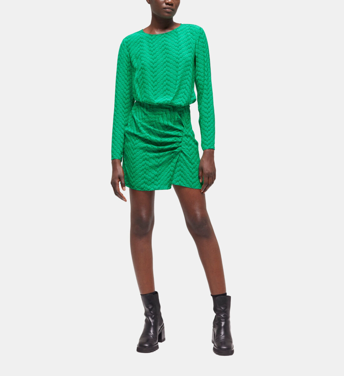 Short printed green dress The Kooples UK