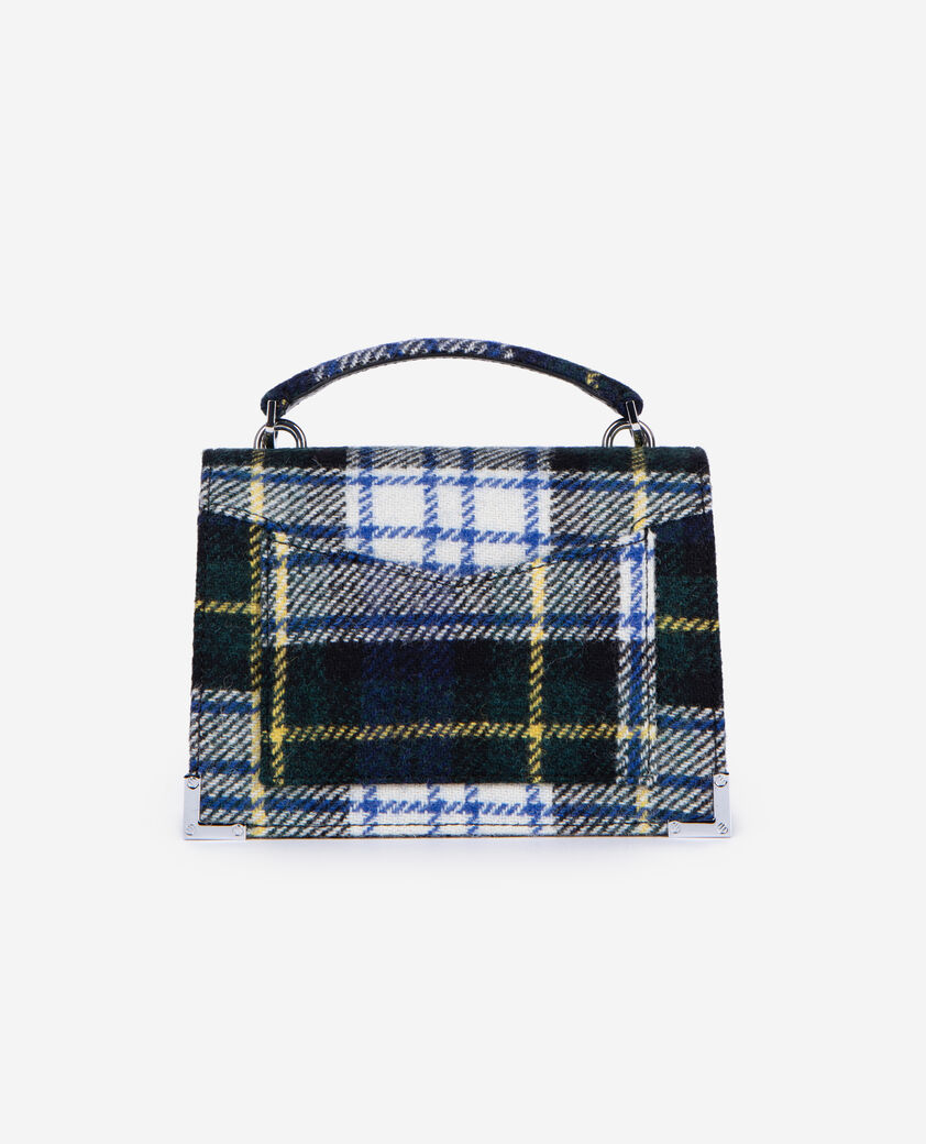 The Kooples FEMME GREEN-WHITE sac emily small en laine &agrave; carreaux the kooples x harris tweed
