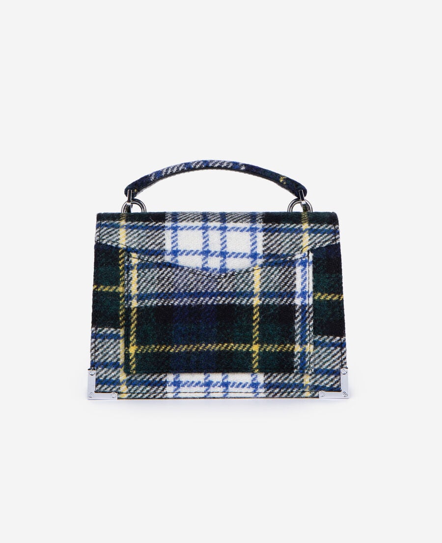 The Kooples FEMME GREEN-WHITE sac emily small en laine &agrave; carreaux the kooples x harris tweed