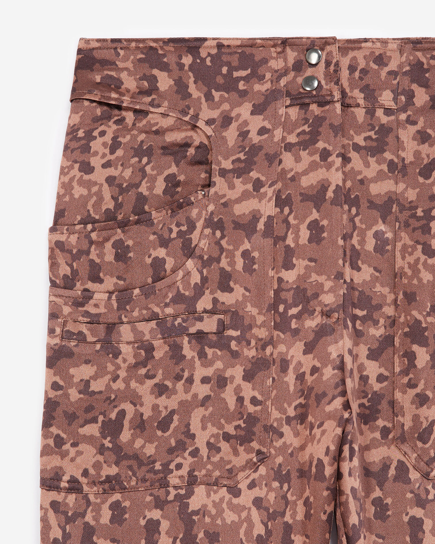 Cargo-style printed pants , BROWN, hi-res image number null