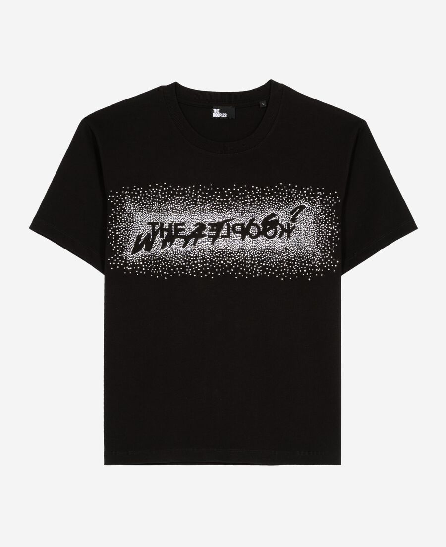 The Kooples FEMME BLACK t-shirt what is à strass noir