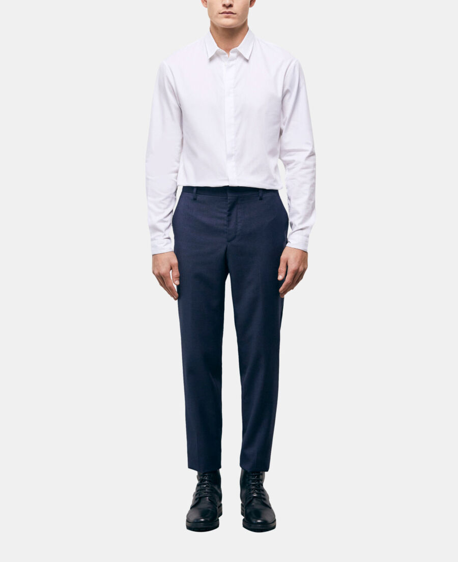 navy blue wool suit pants