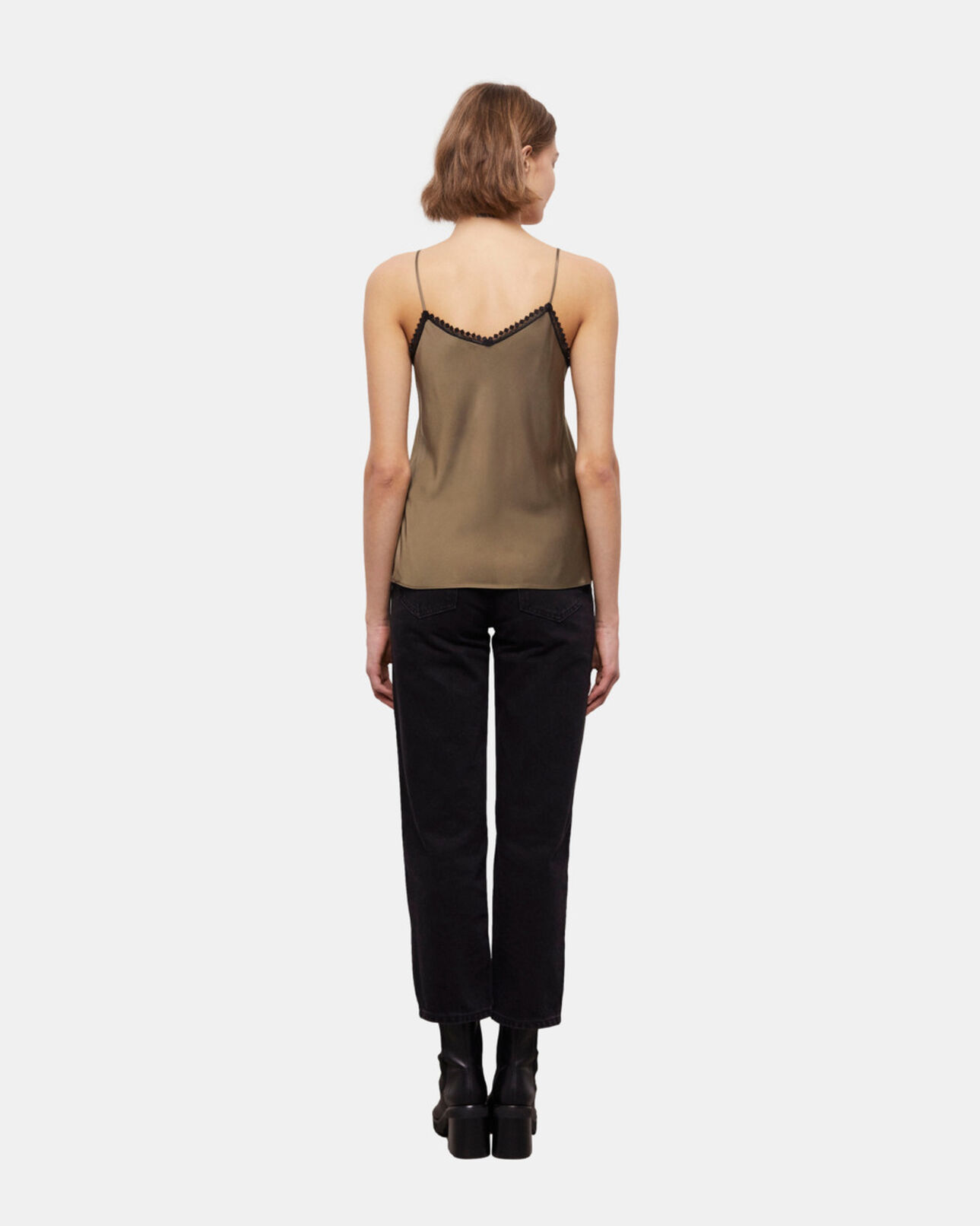 The Kooples DAMEN ALGUE trägerhemd in khaki