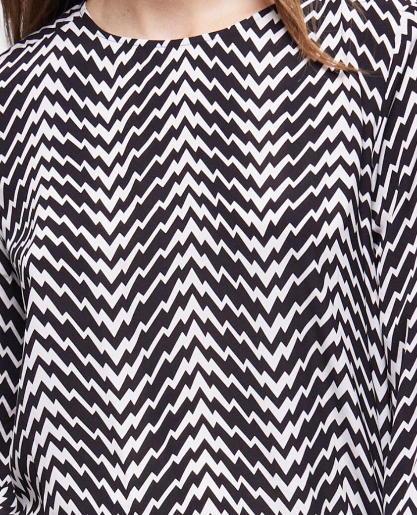 The Kooples FEMME BLACK WHITE top imprimé noir