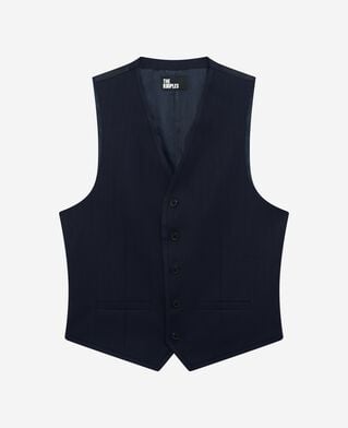 The Kooples H DARK NAVY navy blue wool suit vest