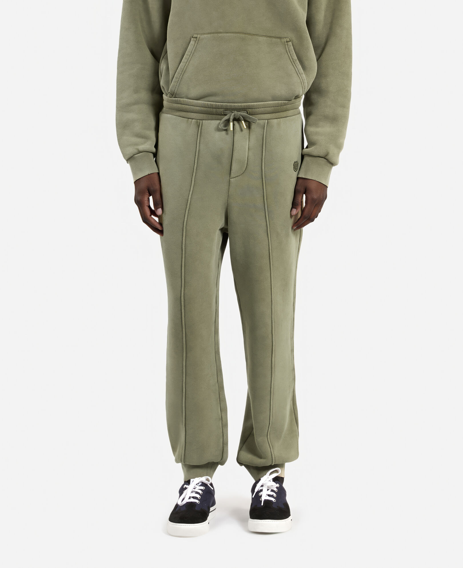 The Kooples MEN KAKI khaki joggers with crest