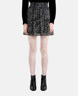 The Kooples FEMME BLACK WHITE jupe courte imprimée avec smocks