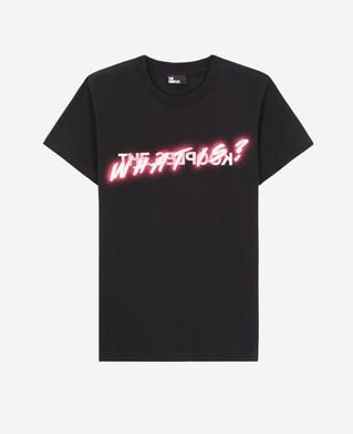 The Kooples DAMEN BLACK was is ein schwarzes t-shirt mit neoneffekt