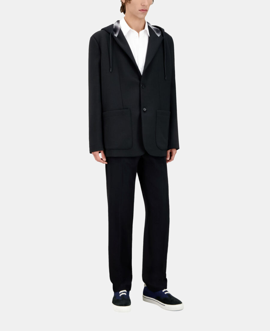 The Kooples HOMME BLACK veste avec capuche noire