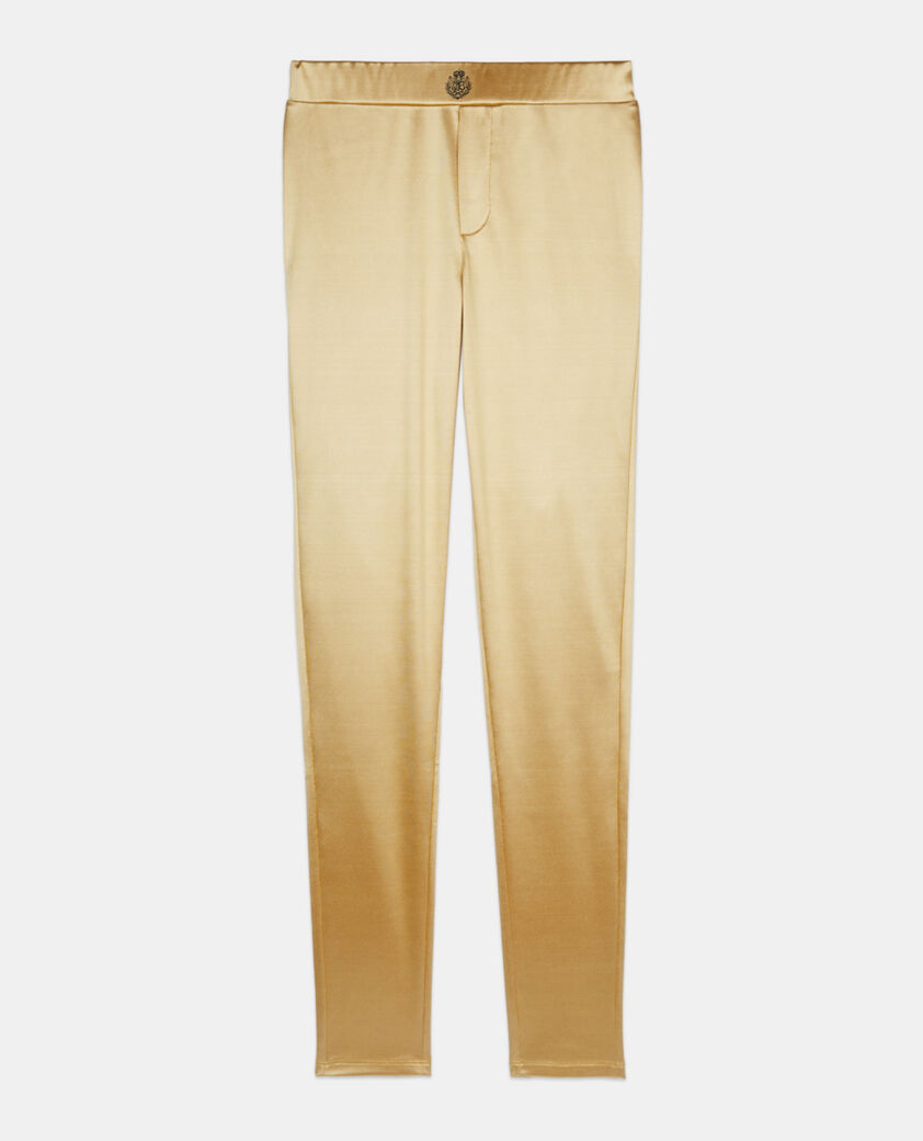The Kooples WOMEN ANTIC GOLD golden satin leggings