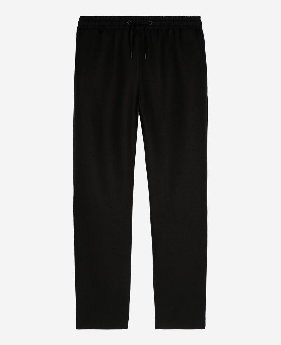 The Kooples HERREN BLACK gerade geschnittene hose schwarz