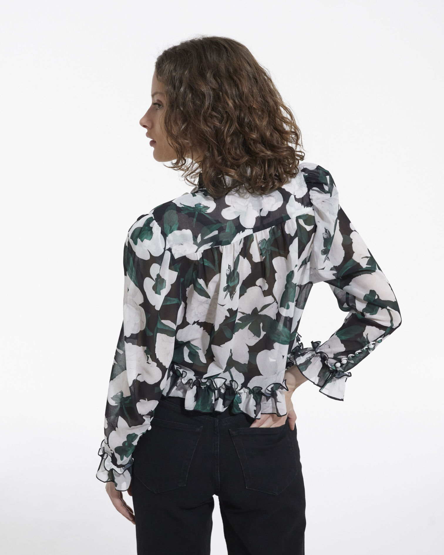 Printed blouse, ECRU, hi-res image number null
