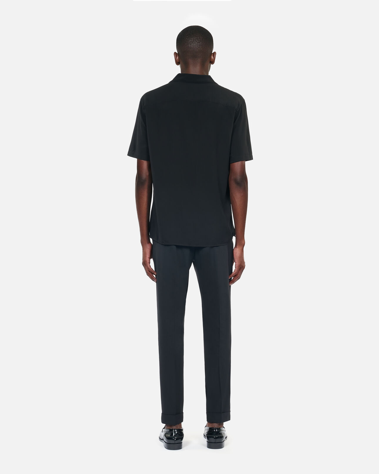The Kooples H BLACK black short-sleeved shirt