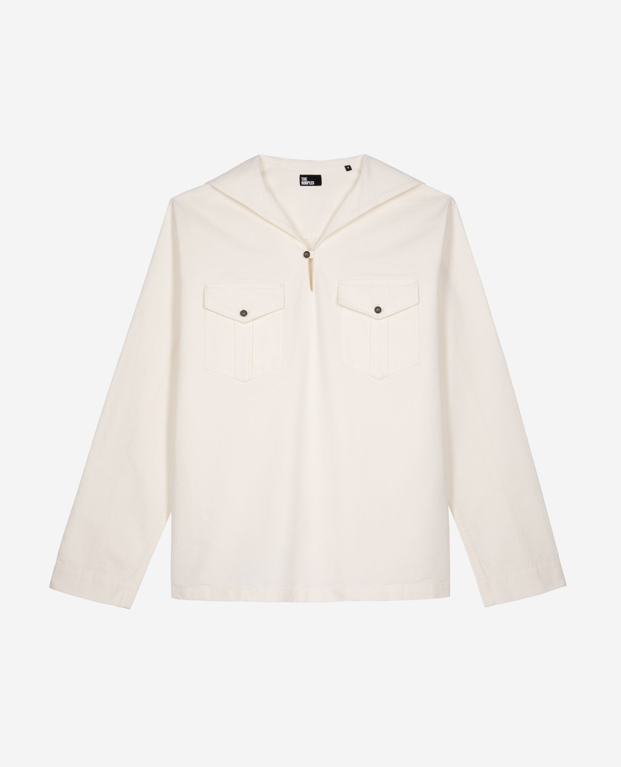 Long-sleeved white shirt, ECRU, hi-res image number null