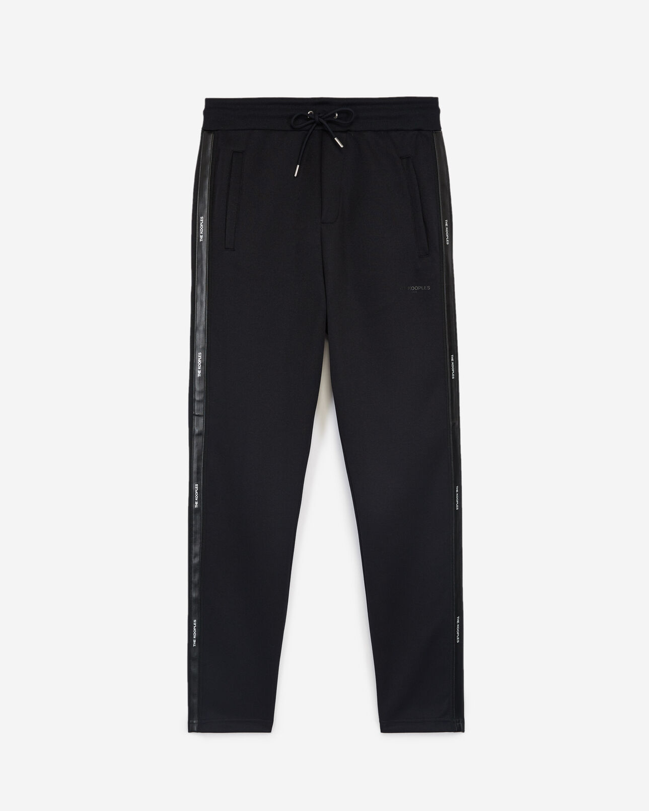 The Kooples HERREN NAVY marineblaue jogginghose mit weißen streifen