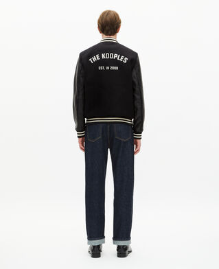 The Kooples MEN BLACK black varsity jacket