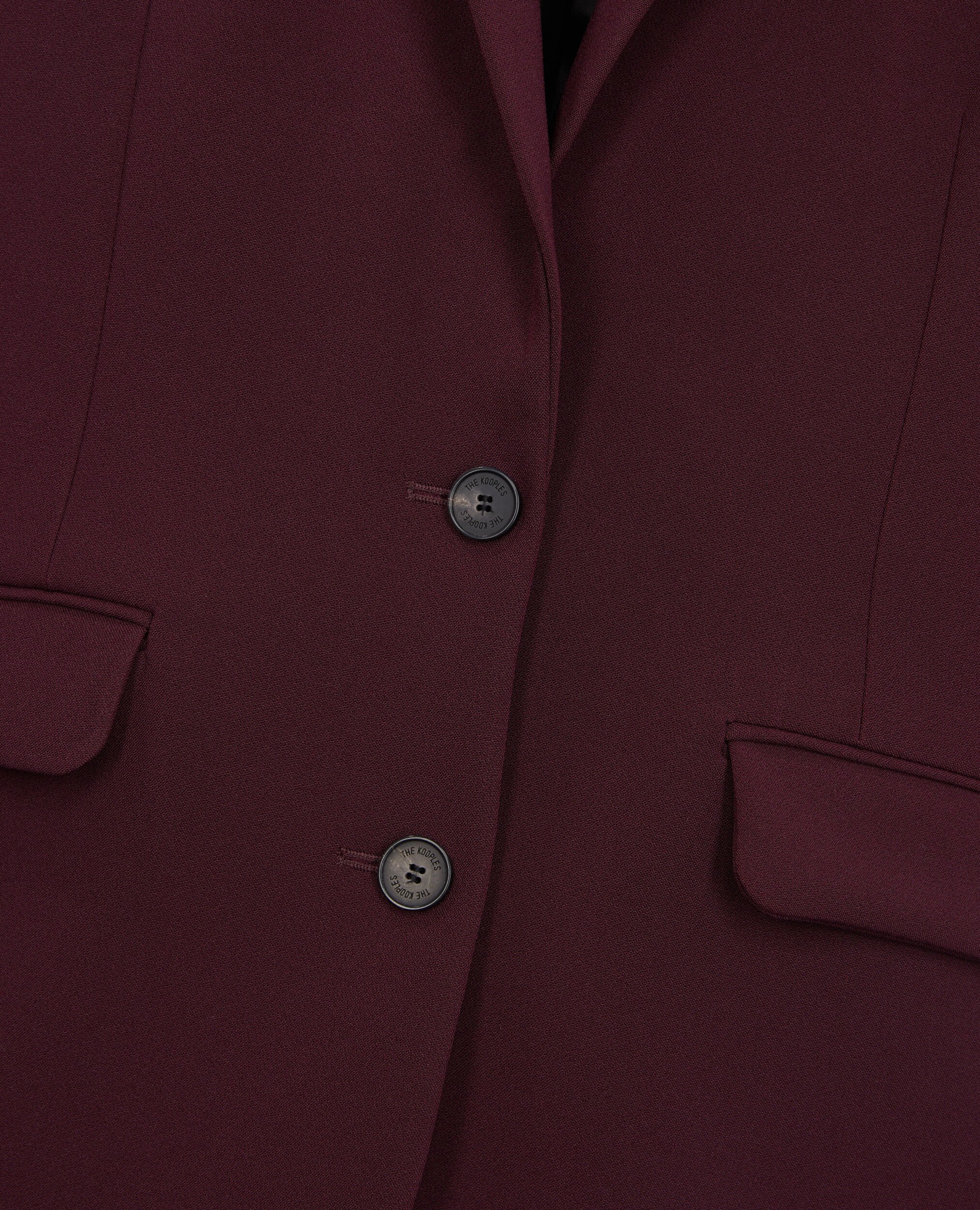Veste tailleur bordeaux en crêpe, BURGUNDY, hi-res image number null