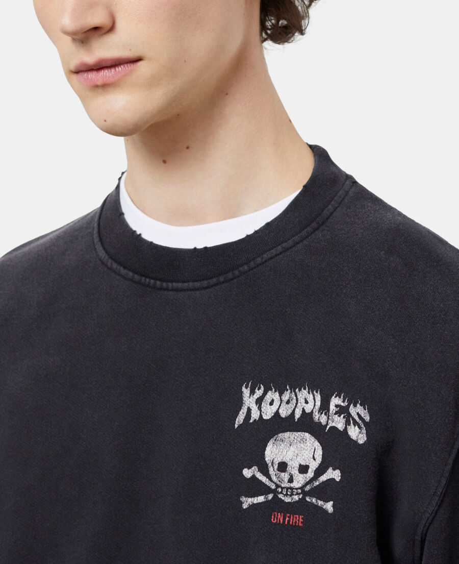 black screen print sweatshirt