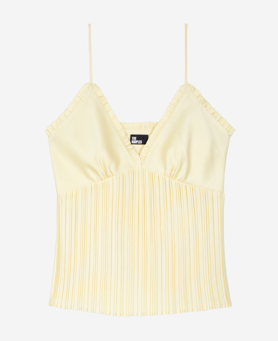 The Kooples WOMEN YELLOW yellow pleated camisole