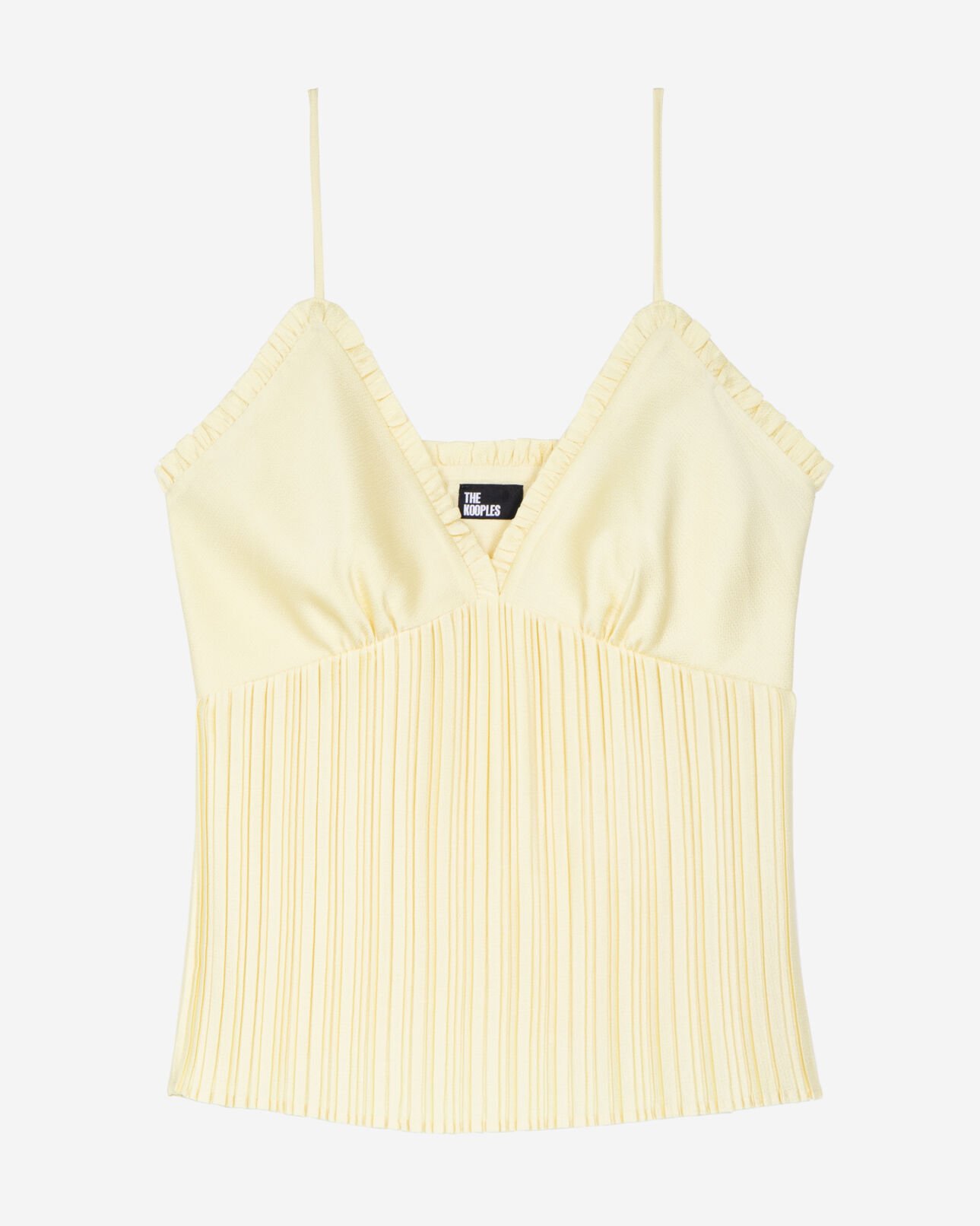 The Kooples FEMME YELLOW caraco plissé jaune