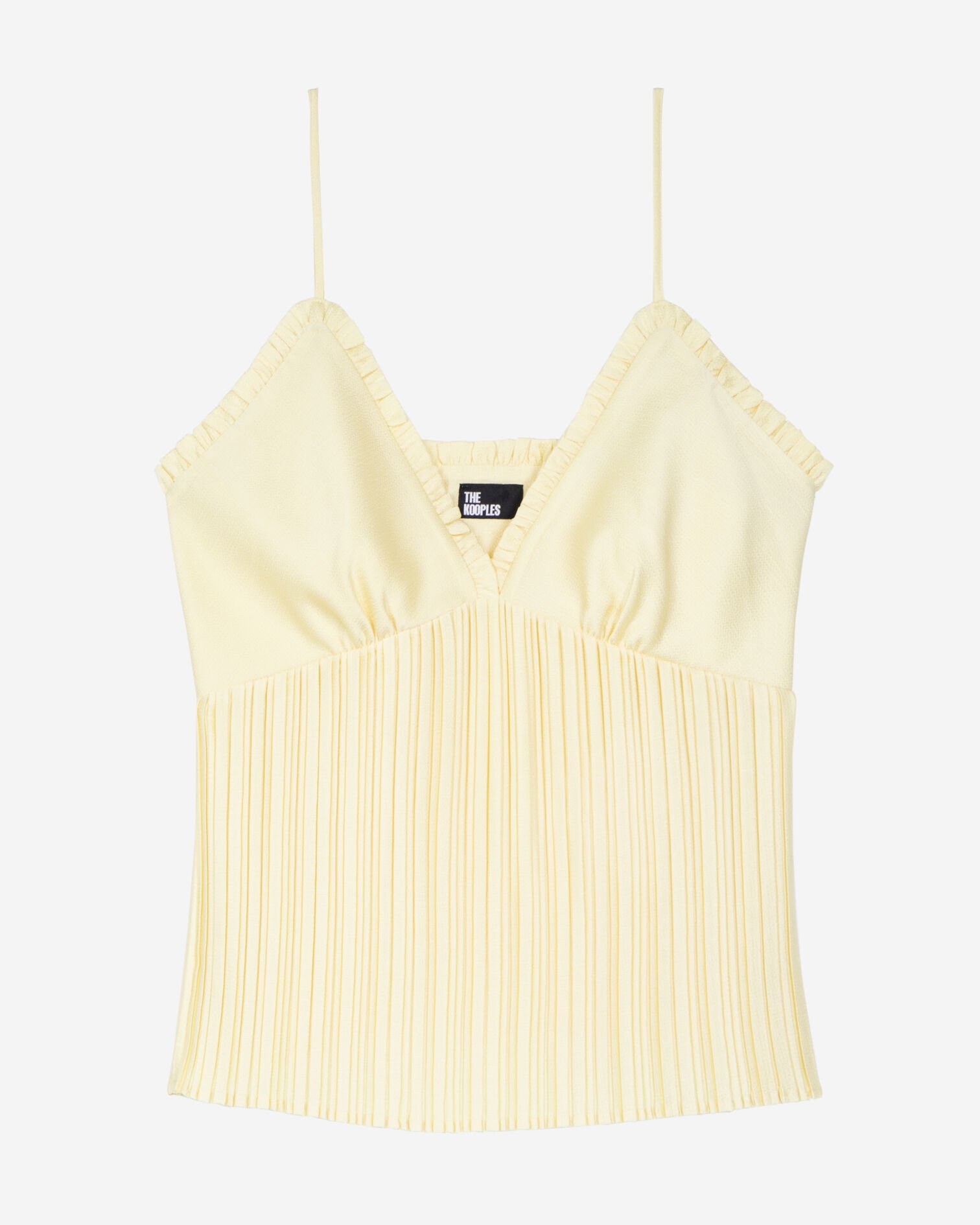 Caraco plissé jaune, YELLOW, hi-res image number null