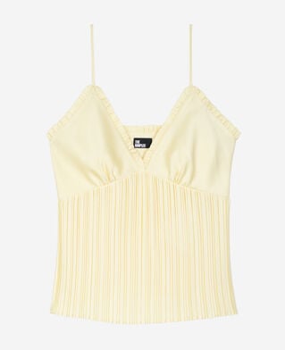 The Kooples WOMEN YELLOW yellow pleated camisole
