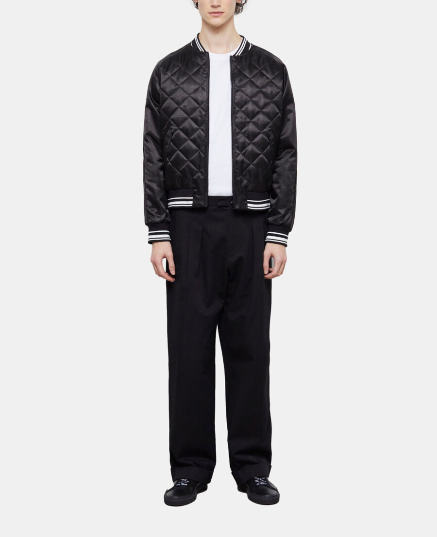 blouson brodé noir