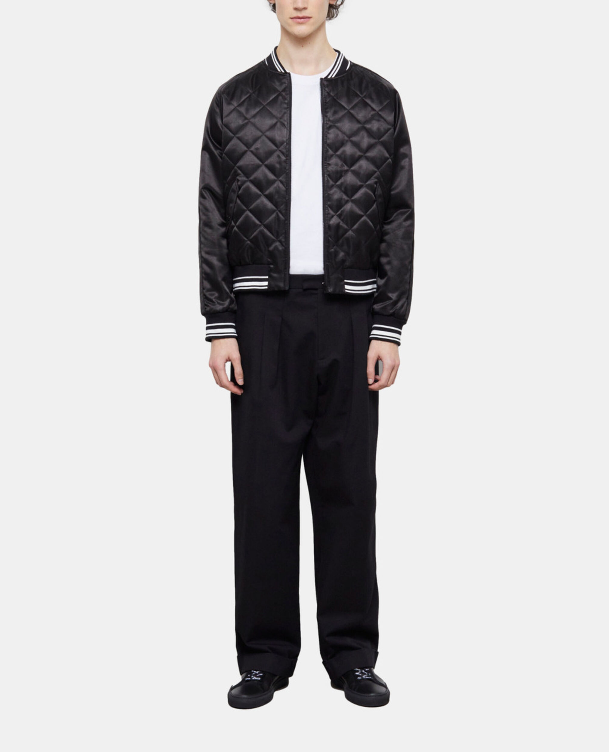 Blouson brodé noir, BLACK, hi-res image number null