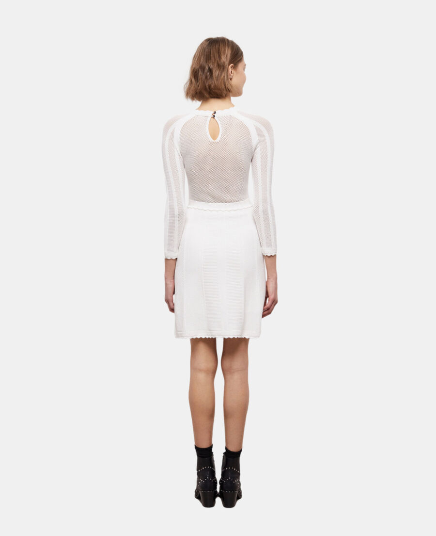 robe courte blanche en maille