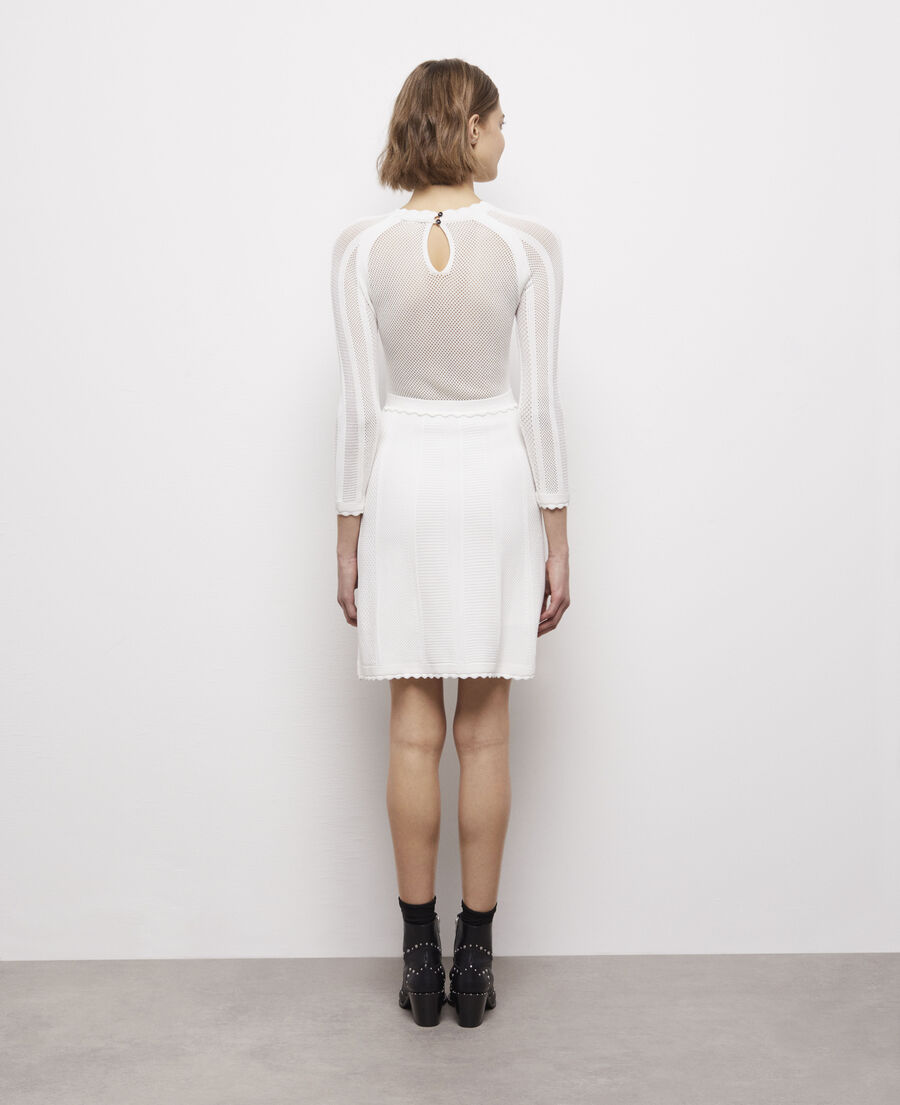short white knit dress