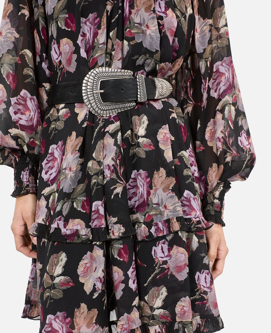 The Kooples FEMME BLACK ceinture en cuir noir