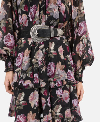 The Kooples FEMME BLACK ceinture en cuir noir