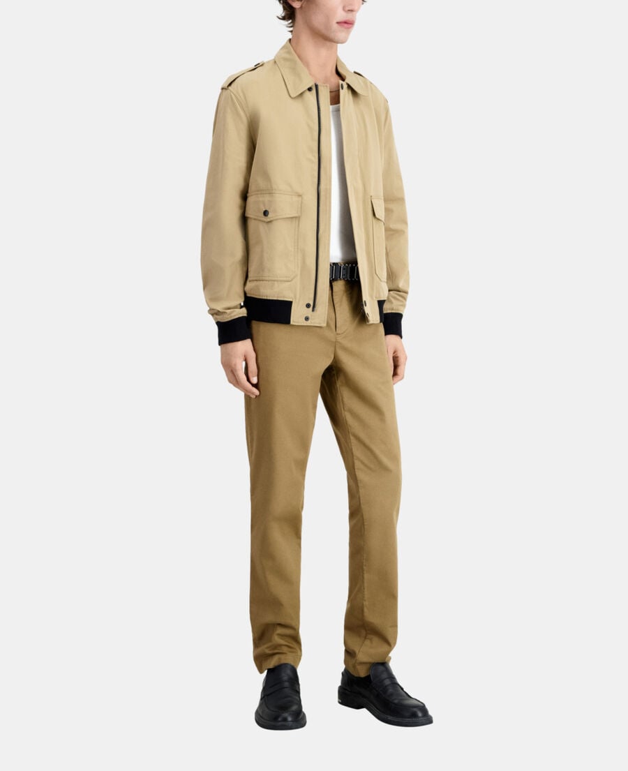 The Kooples H BEIGE beige cotton jacket