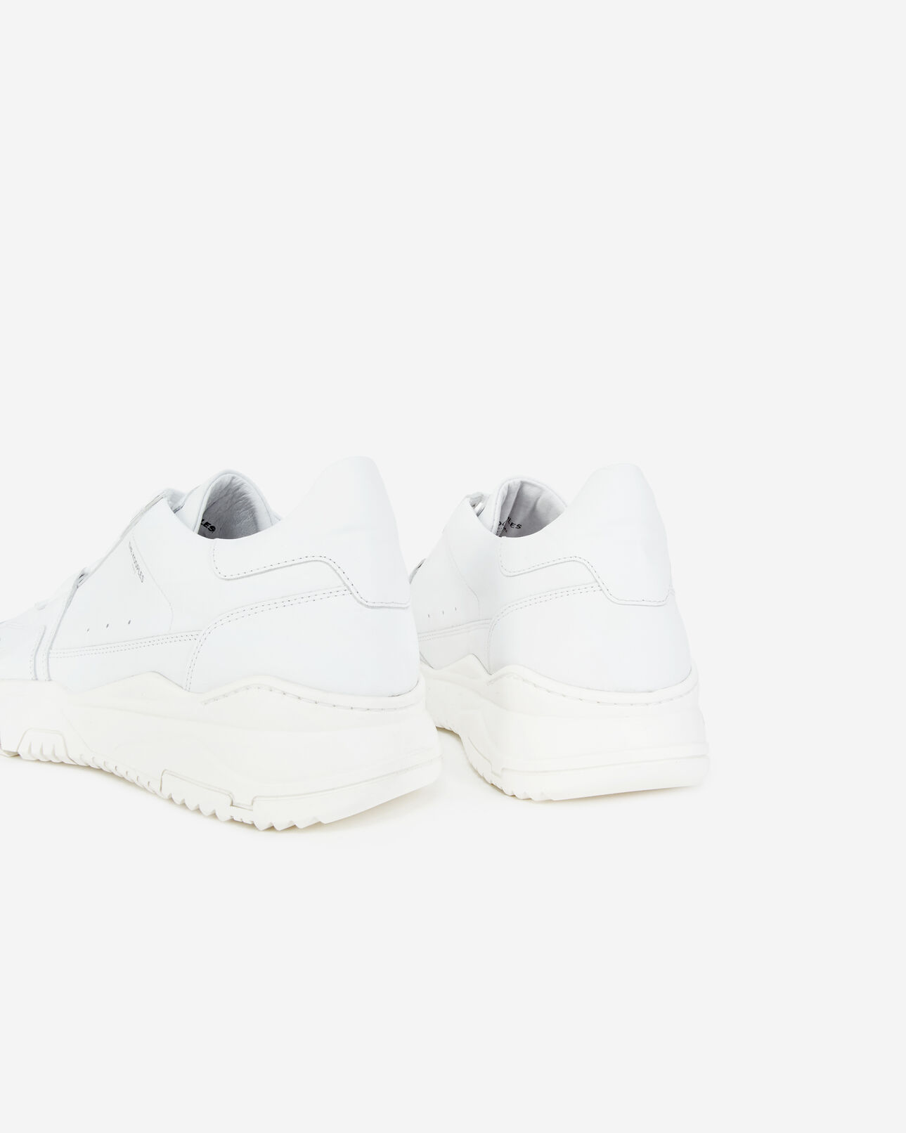 The Kooples HERREN WHITE weiße turnschuhe aus leder mit aussparungen