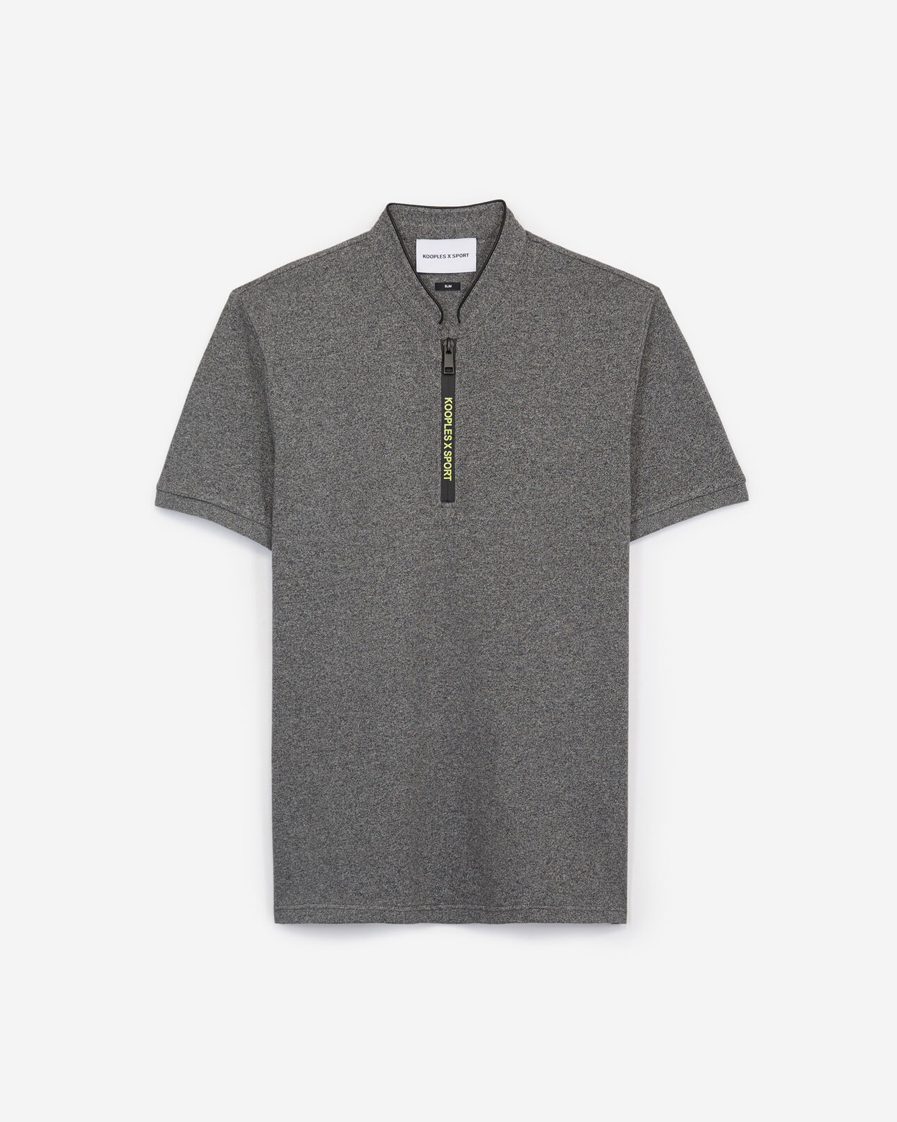 The Kooples HERREN DARK GREY MELANGE graues poloshirt