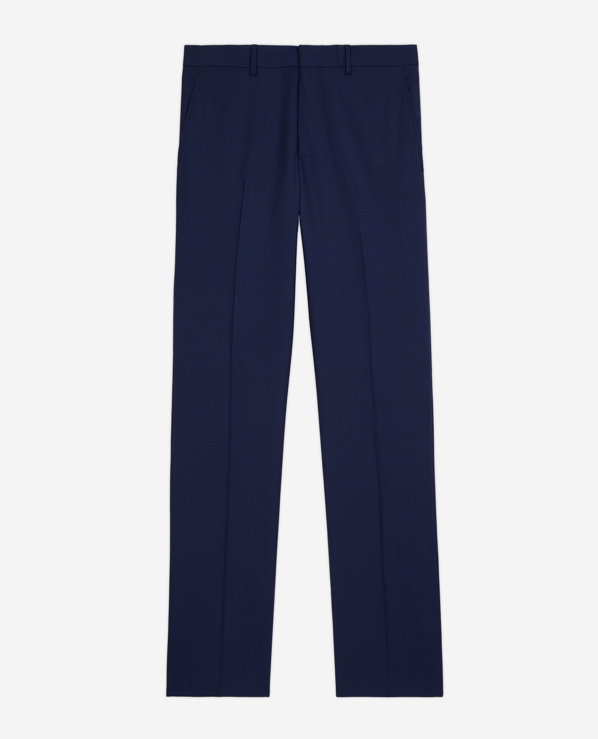 Pantalon de costume micro motif bleu marine, NAVY, hi-res image number null