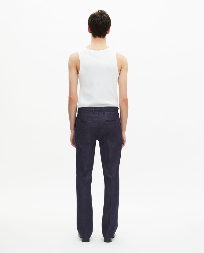 The Kooples HOMME NAVY pantalon de costume effet denim bleu