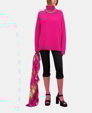 The Kooples FEMME FUSHIA pull rose en cachemire mélangé