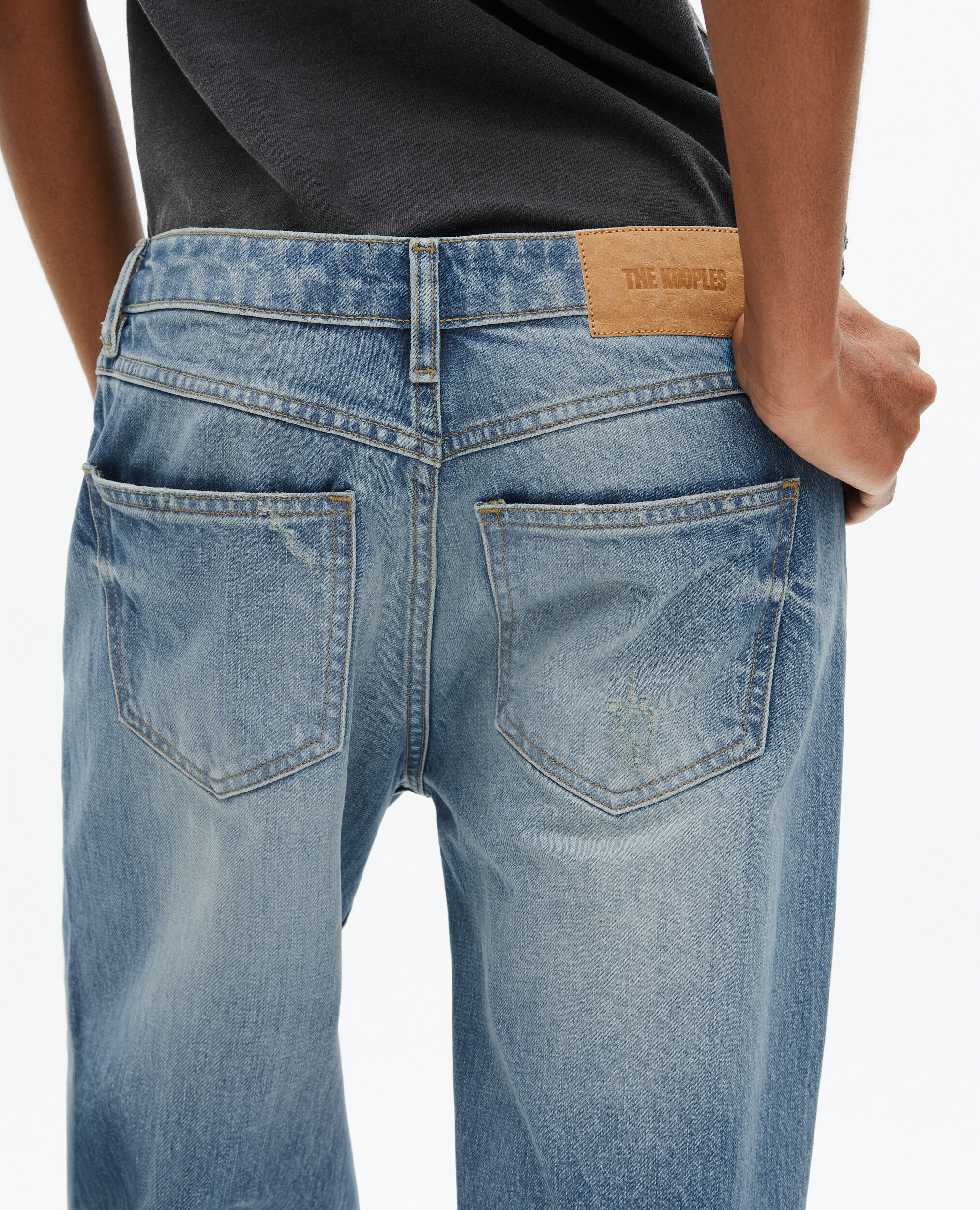 Wide-leg light blue jeans, BABY BLUE, hi-res image number null