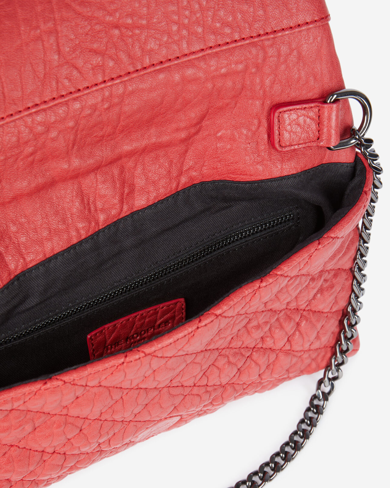 The Kooples MUJER RED bolso mano clásico pequeño piel rojo