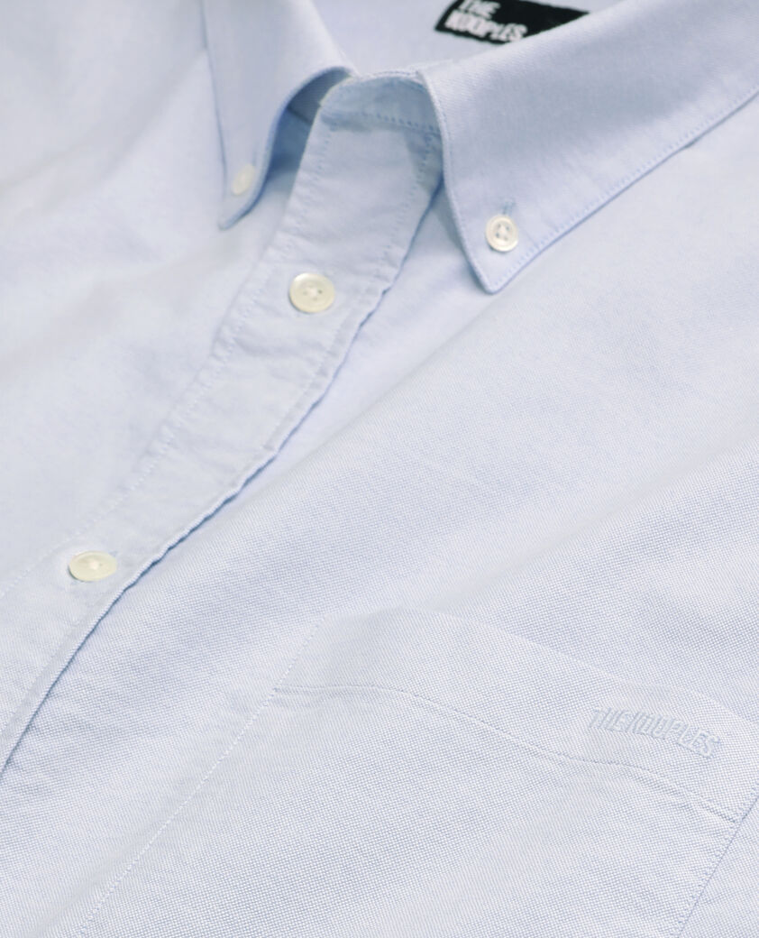 The Kooples MEN LIGHT BLUE blue cotton shirt