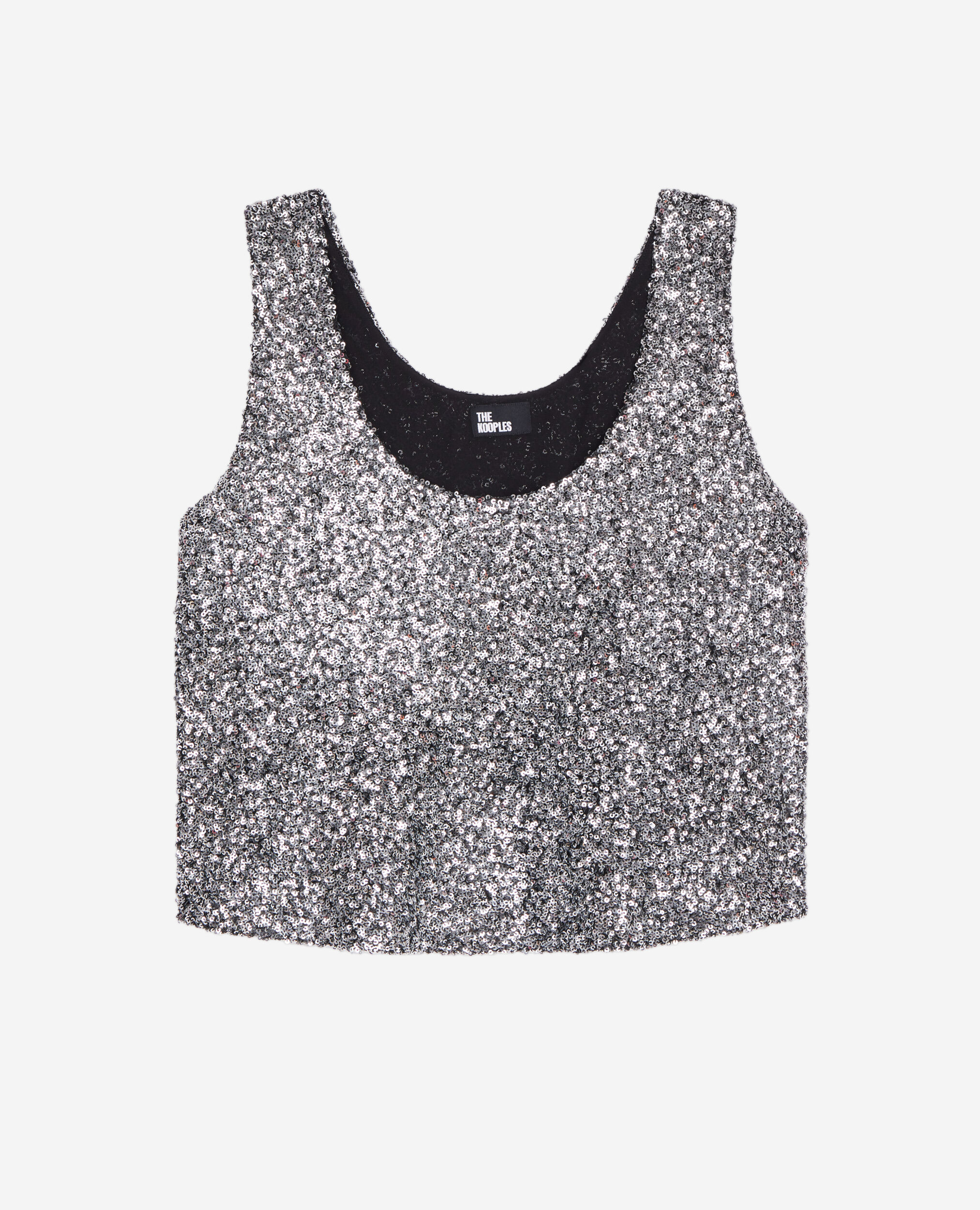 Silver sequin top, SILVER, hi-res image number null