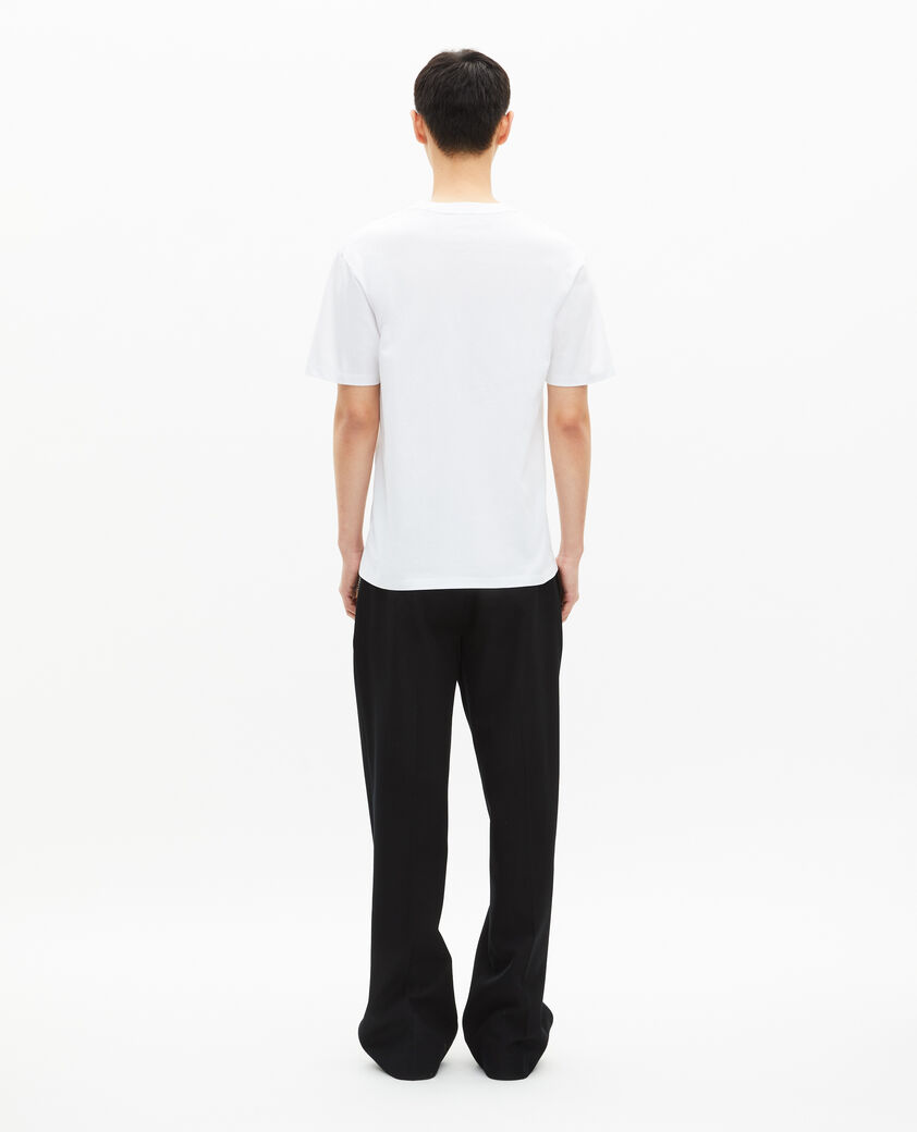 The Kooples MEN WHITE t-shirt with white screen print