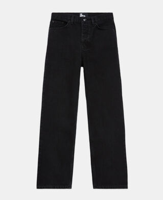 The Kooples FEMME BLACK WASHED jean droit noir