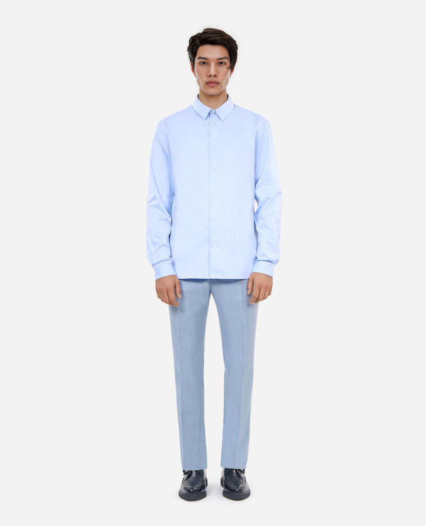 The Kooples HOMBRE BLUE WHITE camisa formal rayas chevron azul