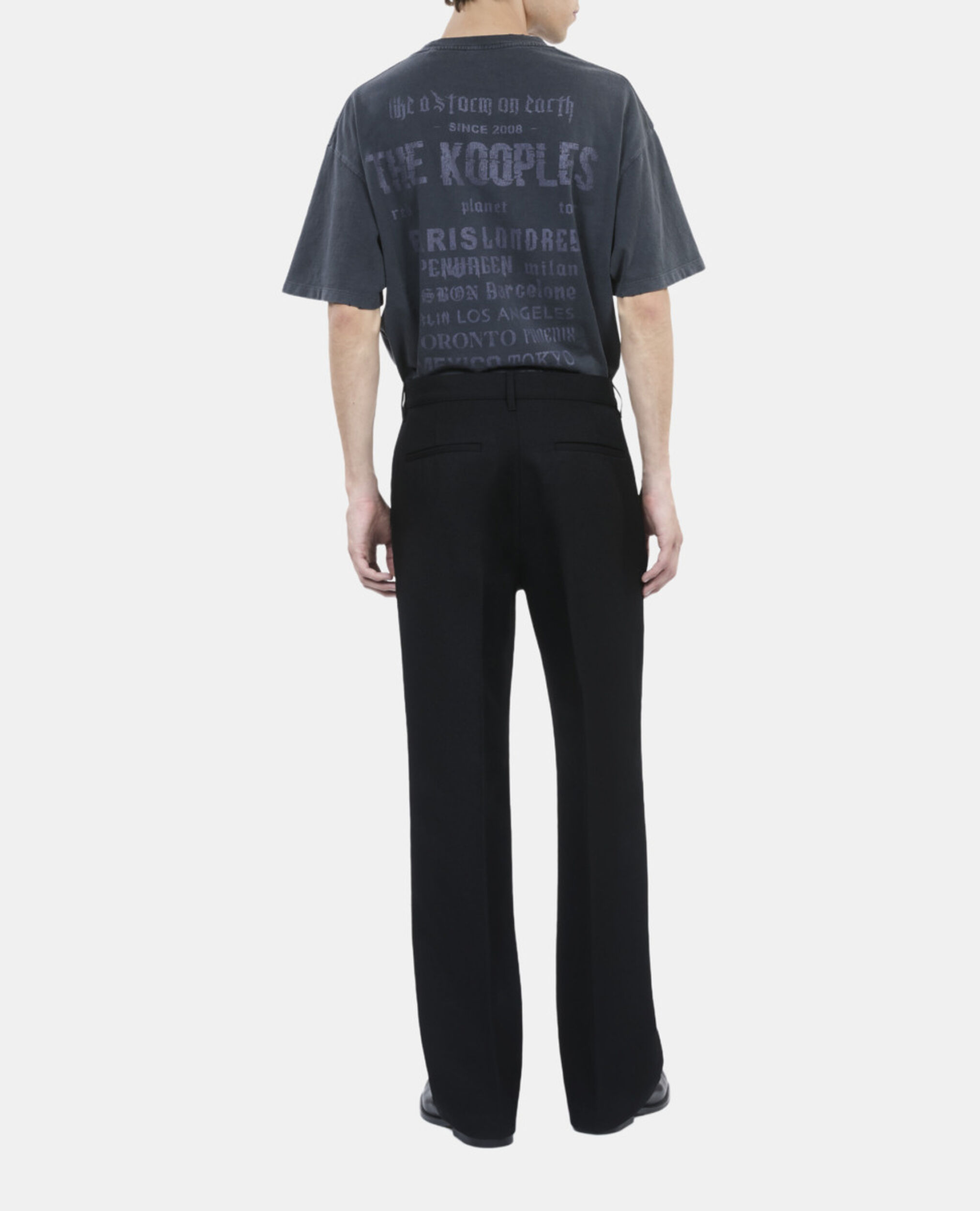 Black wool trousers, BLACK, hi-res image number null