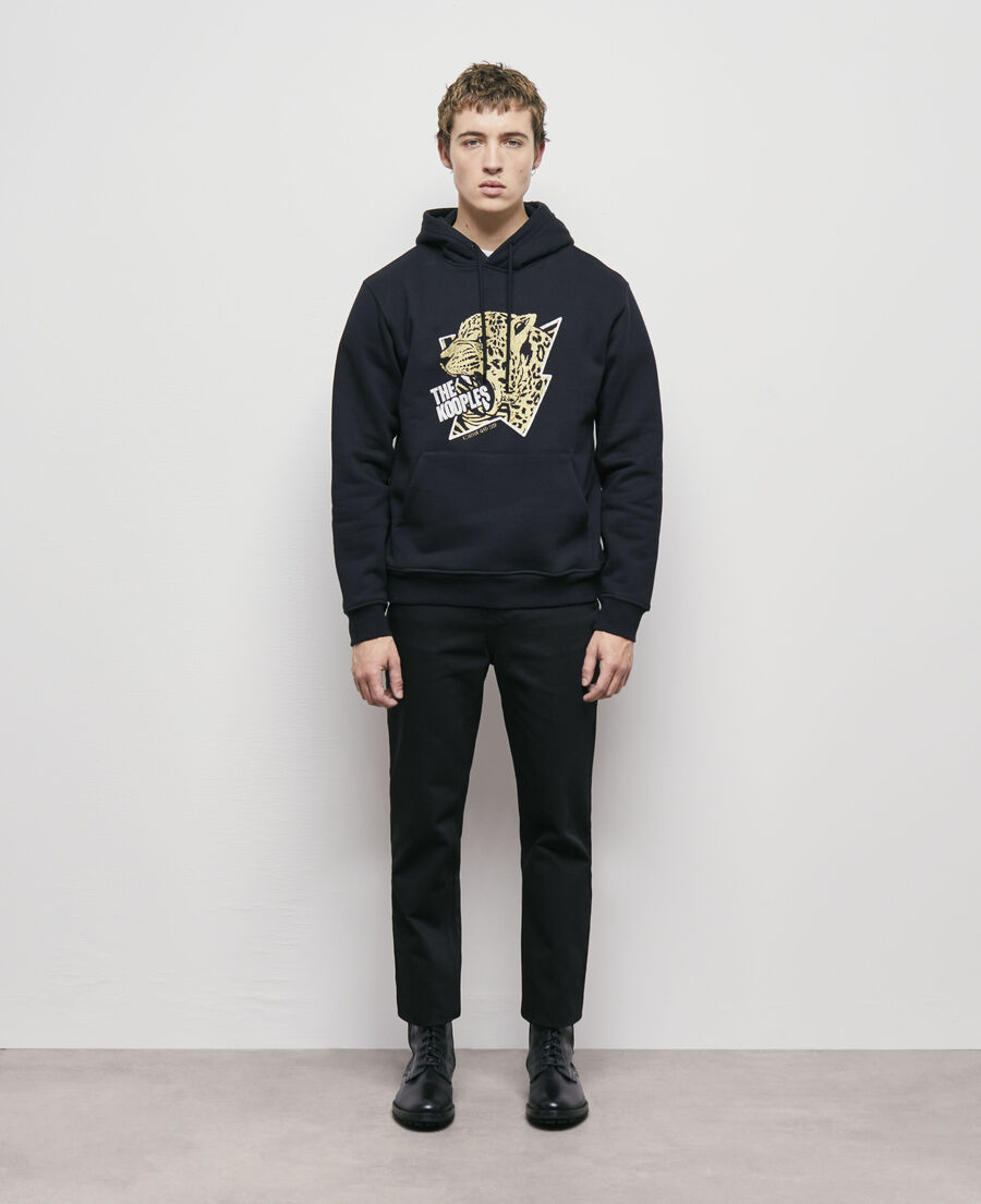 hoodie with a tiger screen print