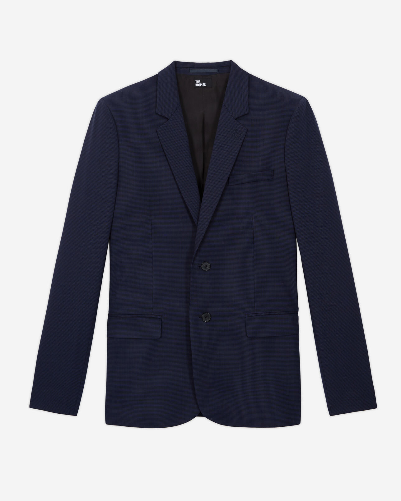 The Kooples HERREN BLACK / NAVY wollsakko mit hahnentritt-motiv